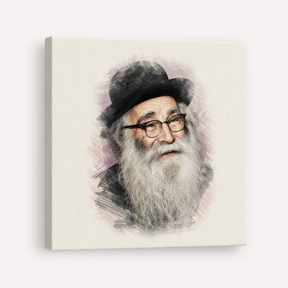 Rabbi Aryeh Levin – Canvas Square | Jewish Wall Art, Gedolim Pictures