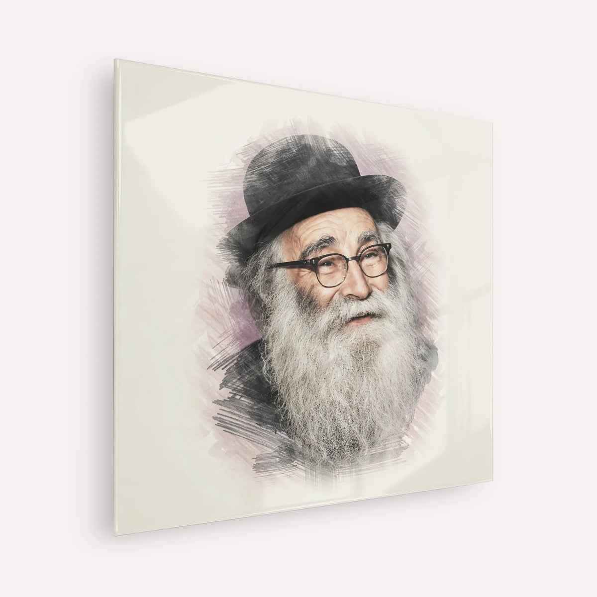 Rabbi Aryeh Levin – Acrylic Glass Square | Jewish Wall Art, Gedolim Pictures