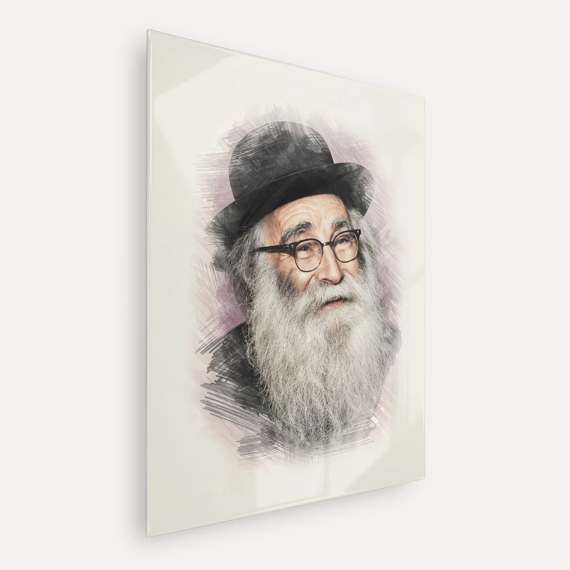 Rabbi Aryeh Levin – Acrylic Glass Vertical | Jewish Wall Art, Gedolim Pictures