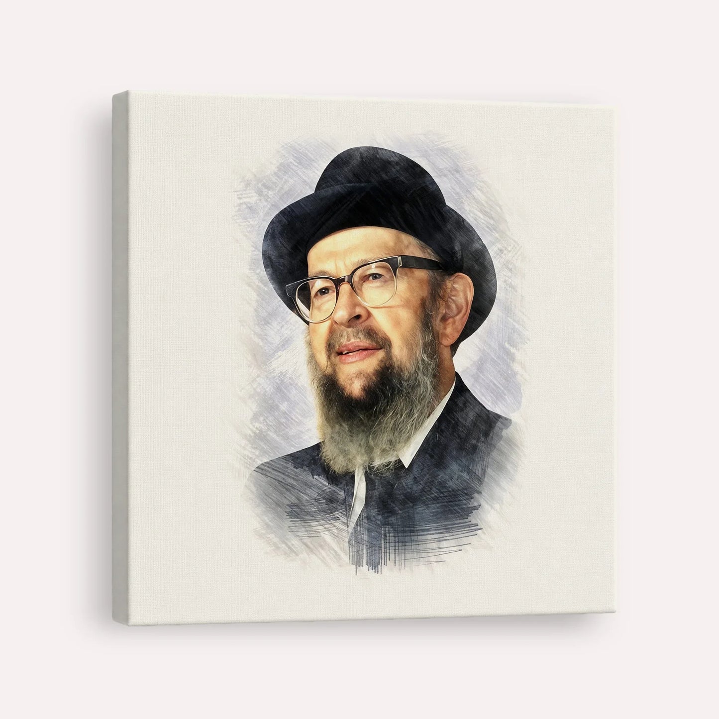 Rabbi Avigdor Miller – Canvas Square | Jewish Wall Art, Gedolim Pictures