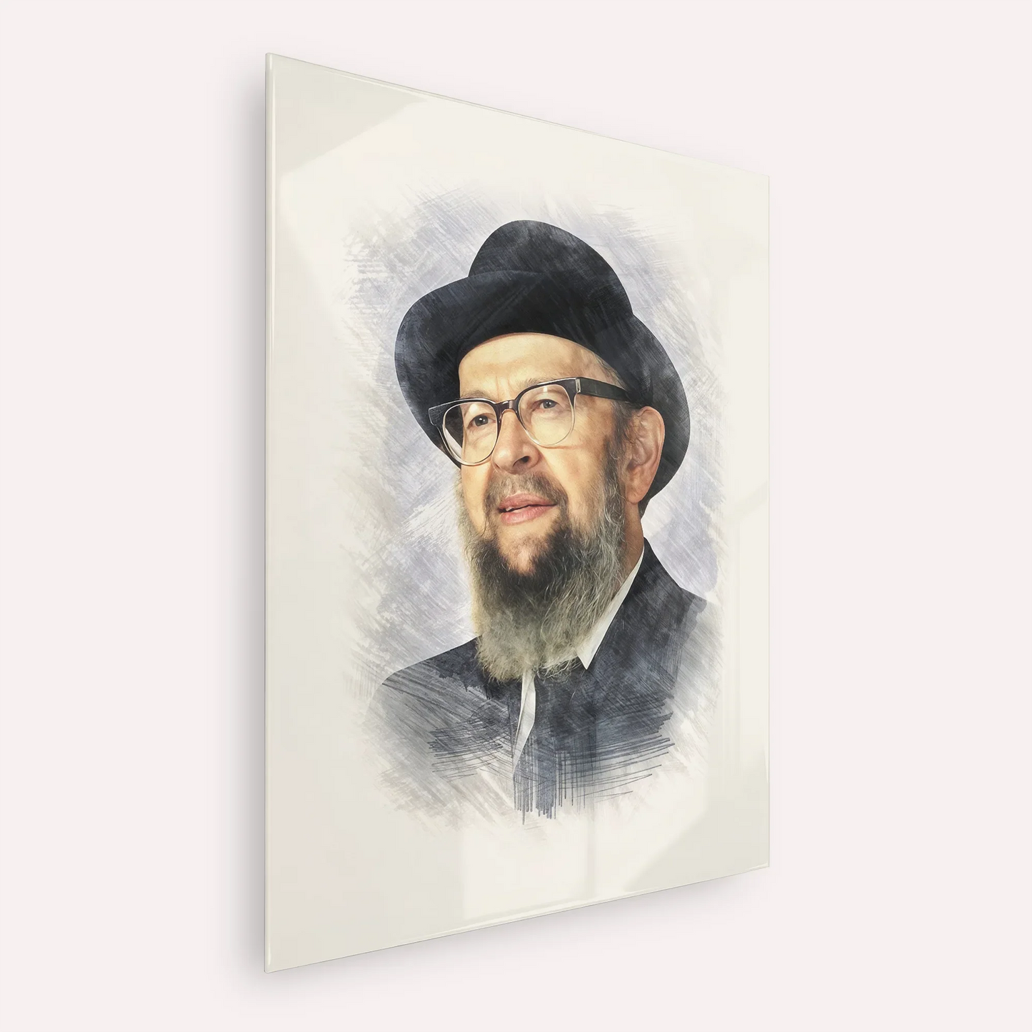 Rabbi Avigdor Miller – Acrylic Glass Vertical | Jewish Wall Art, Gedolim Pictures