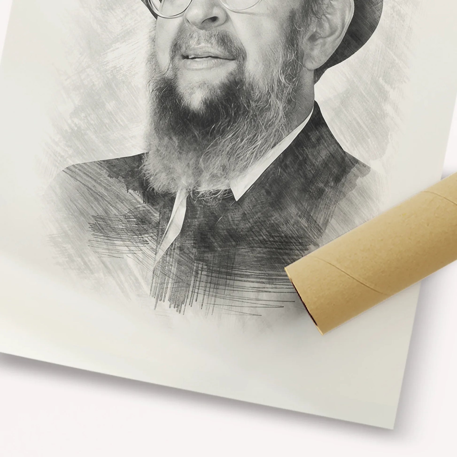 Rabbi Avigdor Miller – Black & White – Fine Art Print | Jewish Wall Art, Gedolim Pictures