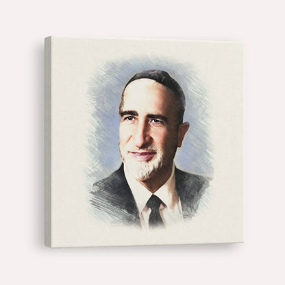 Rabbi Baruch Ben Haim – Canvas Square | Jewish Wall Art, Gedolim Pictures
