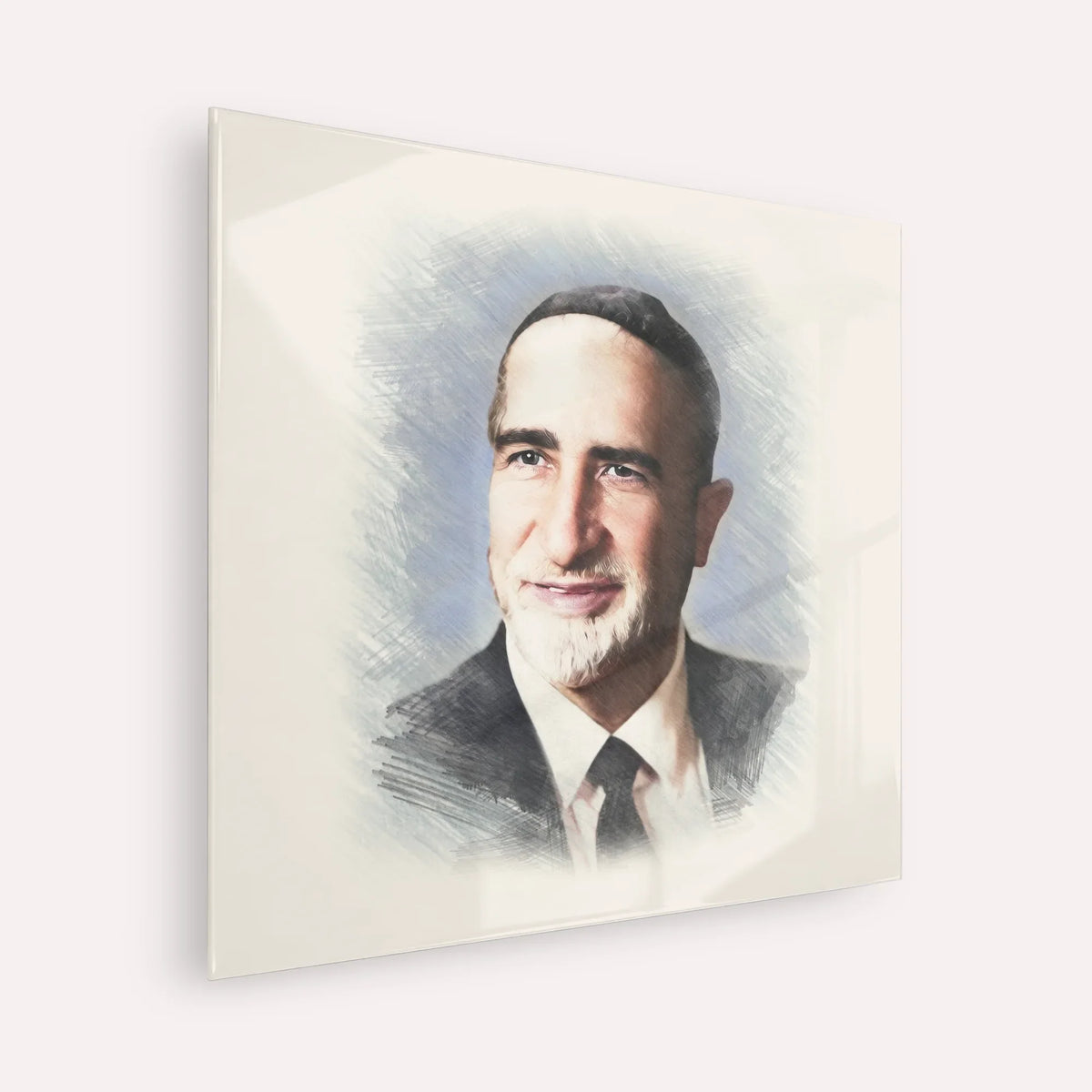 Rabbi Baruch Ben Haim – Acrylic Glass Square | Jewish Wall Art, Gedolim Pictures
