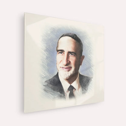 Rabbi Baruch Ben Haim – Acrylic Glass Square | Jewish Wall Art, Gedolim Pictures