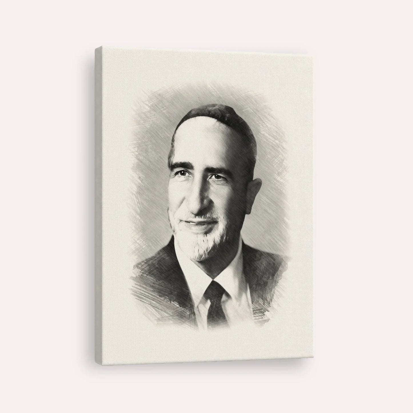 Rabbi Baruch Ben Haim – Black & White – Canvas Vertical | Jewish Wall Art, Gedolim Pictures