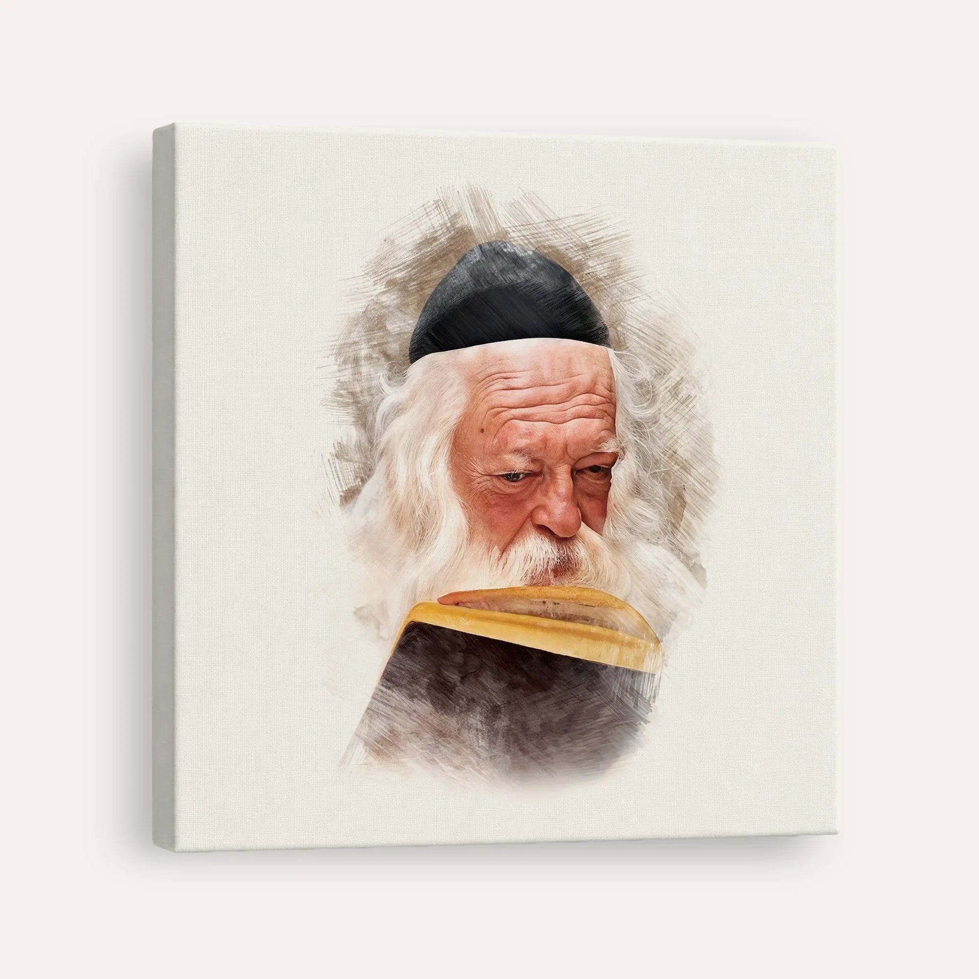 Rabbi Chaim Kanievsky – Canvas Square | Jewish Wall Art, Gedolim Pictures