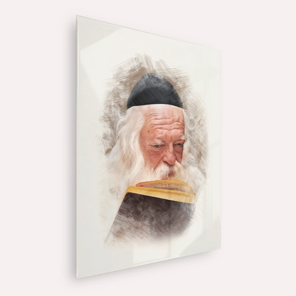 Rabbi Chaim Kanievsky – Acrylic Glass Vertical | Jewish Wall Art, Gedolim Pictures