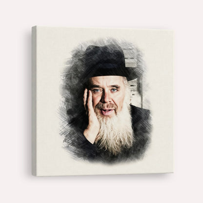 Rabbi Chaim Leib Shmuelevitz – Canvas Square | Jewish Wall Art, Gedolim Pictures