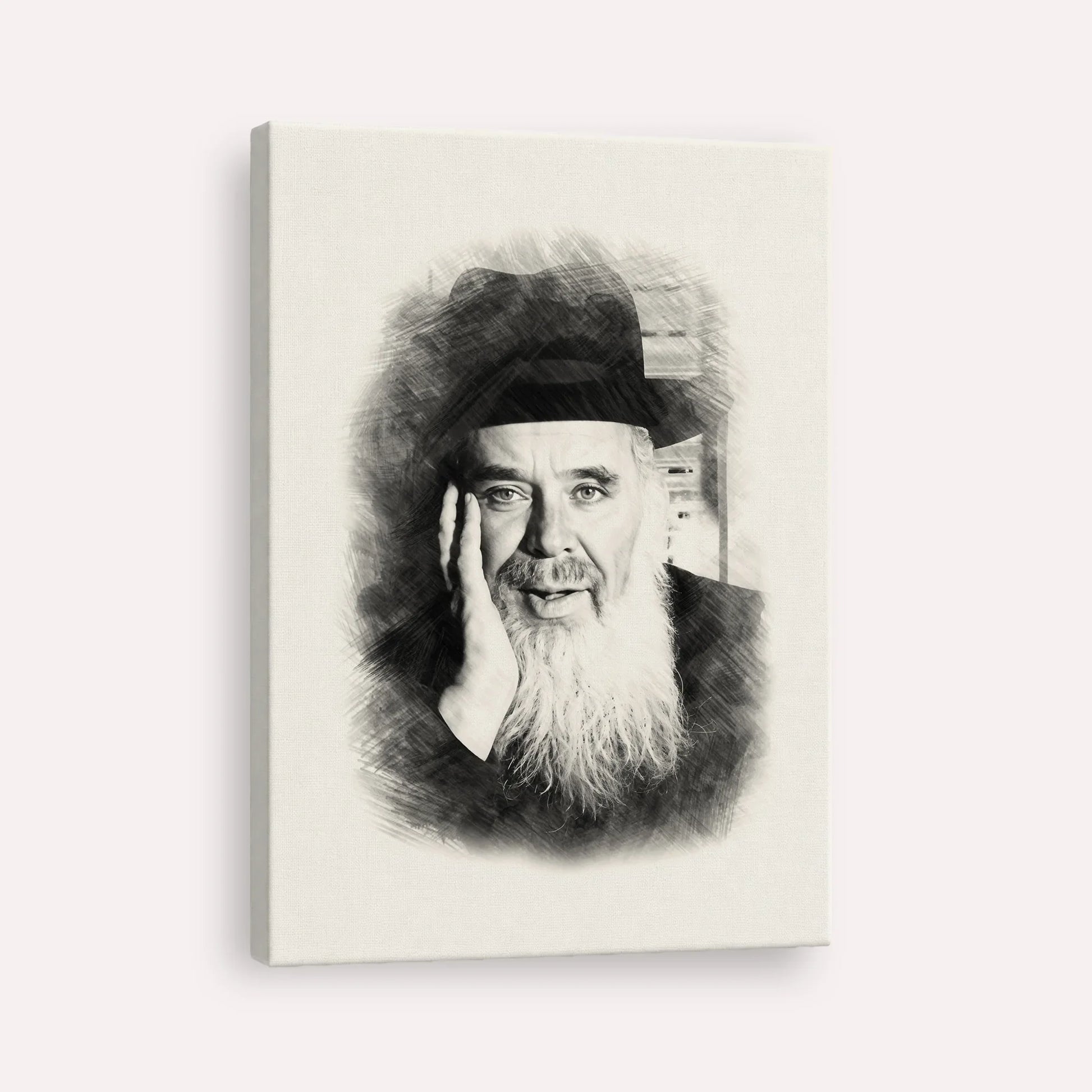 Rabbi Chaim Leib Shmuelevitz – Black & White – Canvas Vertical | Jewish Wall Art, Gedolim Pictures