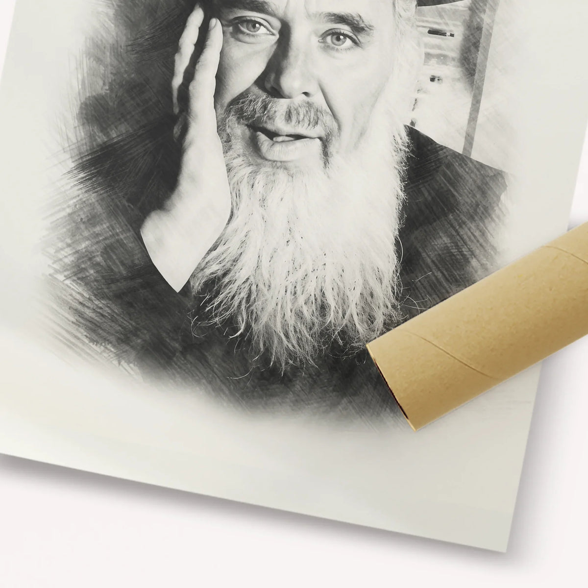 Rabbi Chaim Leib Shmuelevitz – Black & White – Fine Art Print | Jewish Wall Art, Gedolim Pictures