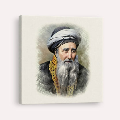 Rabbi Chaim Palagi – Canvas Square | Jewish Wall Art, Gedolim Pictures