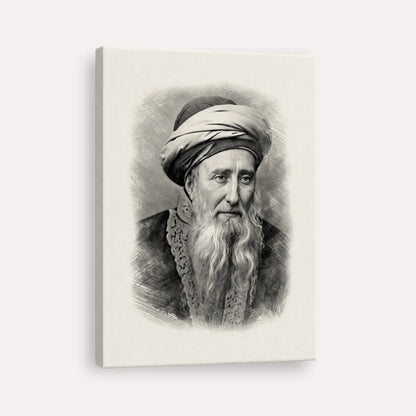 Rabbi Chaim Palagi – Black & White – Canvas Vertical | Jewish Wall Art, Gedolim Pictures