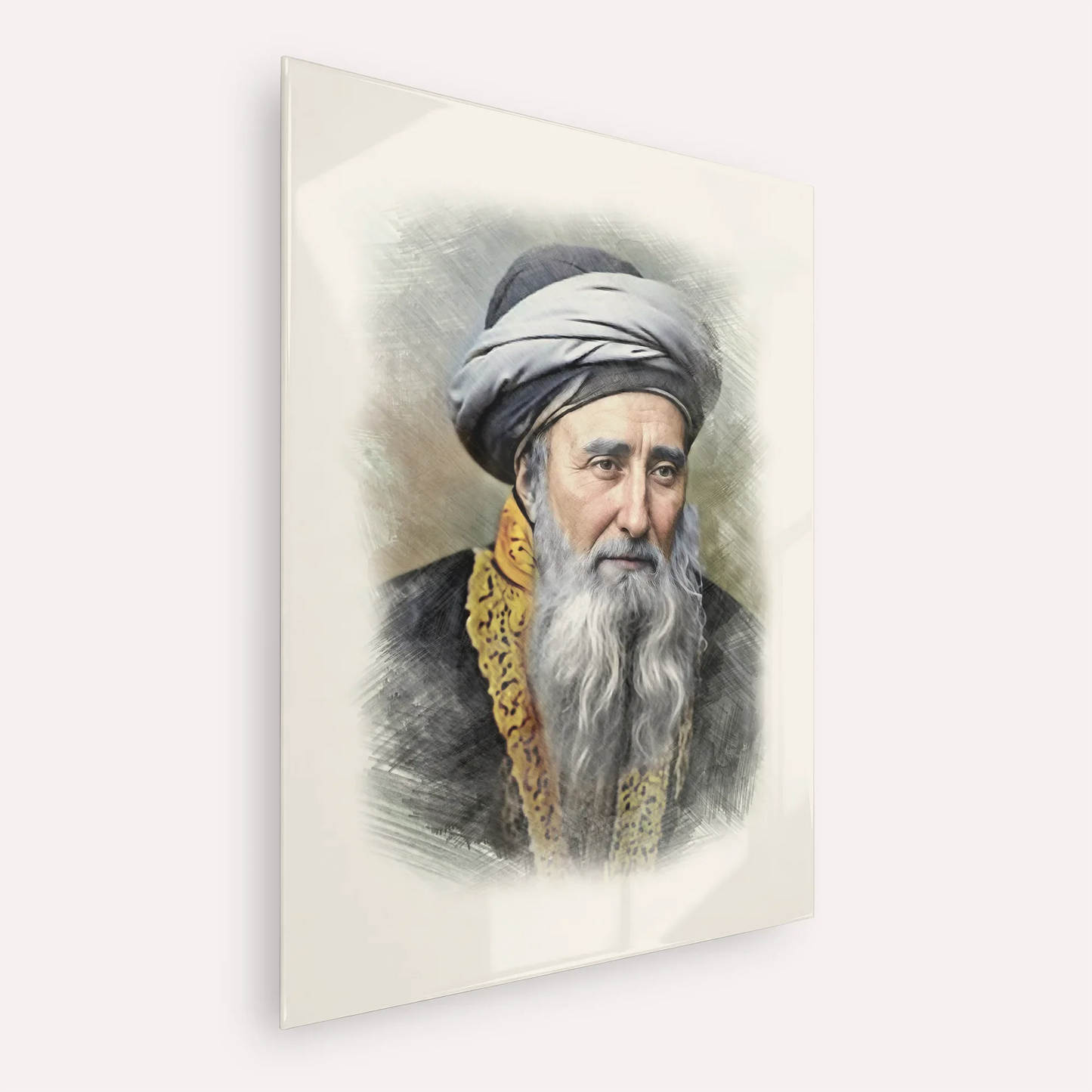 Rabbi Chaim Palagi – Acrylic Glass Vertical | Jewish Wall Art, Gedolim Pictures