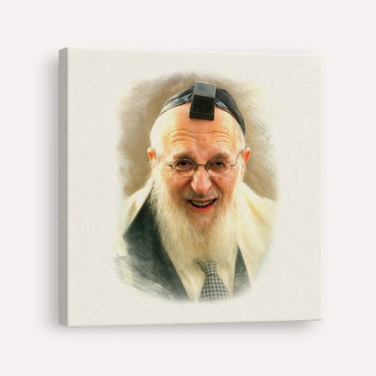 Rabbi Chaim Pinchas Scheinberg – Canvas Square | Jewish Wall Art, Gedolim Pictures