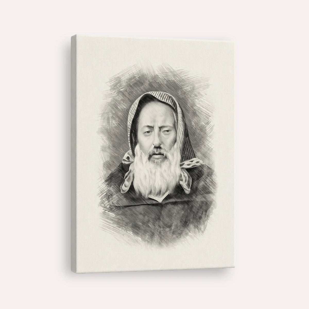 Rabbi Chaim Pinto – Black & White – Canvas Vertical | Jewish Wall Art, Gedolim Pictures
