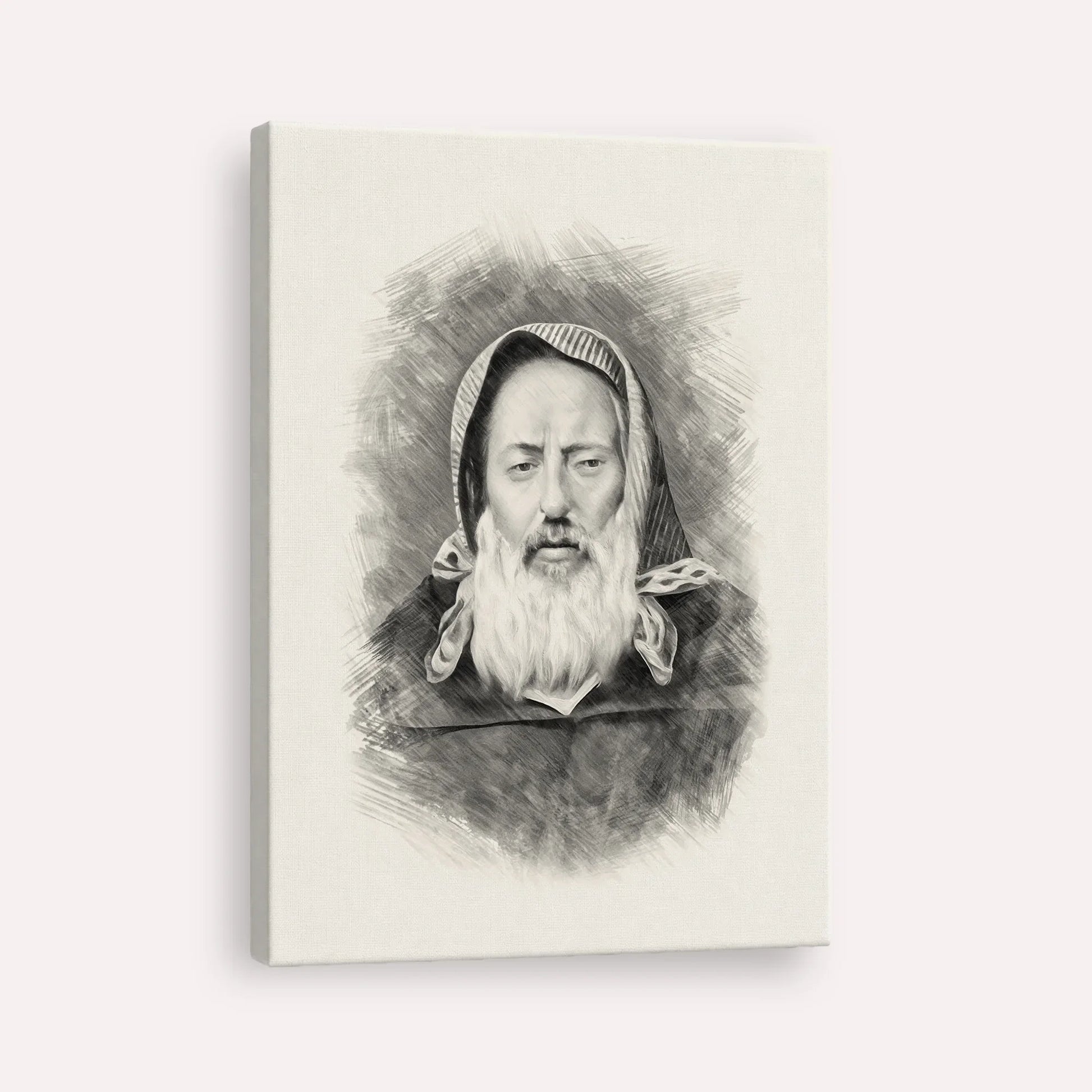 Rabbi Chaim Pinto – Black & White – Canvas Vertical | Jewish Wall Art, Gedolim Pictures