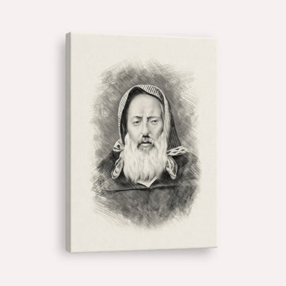Rabbi Chaim Pinto – Black & White – Canvas Vertical | Jewish Wall Art, Gedolim Pictures