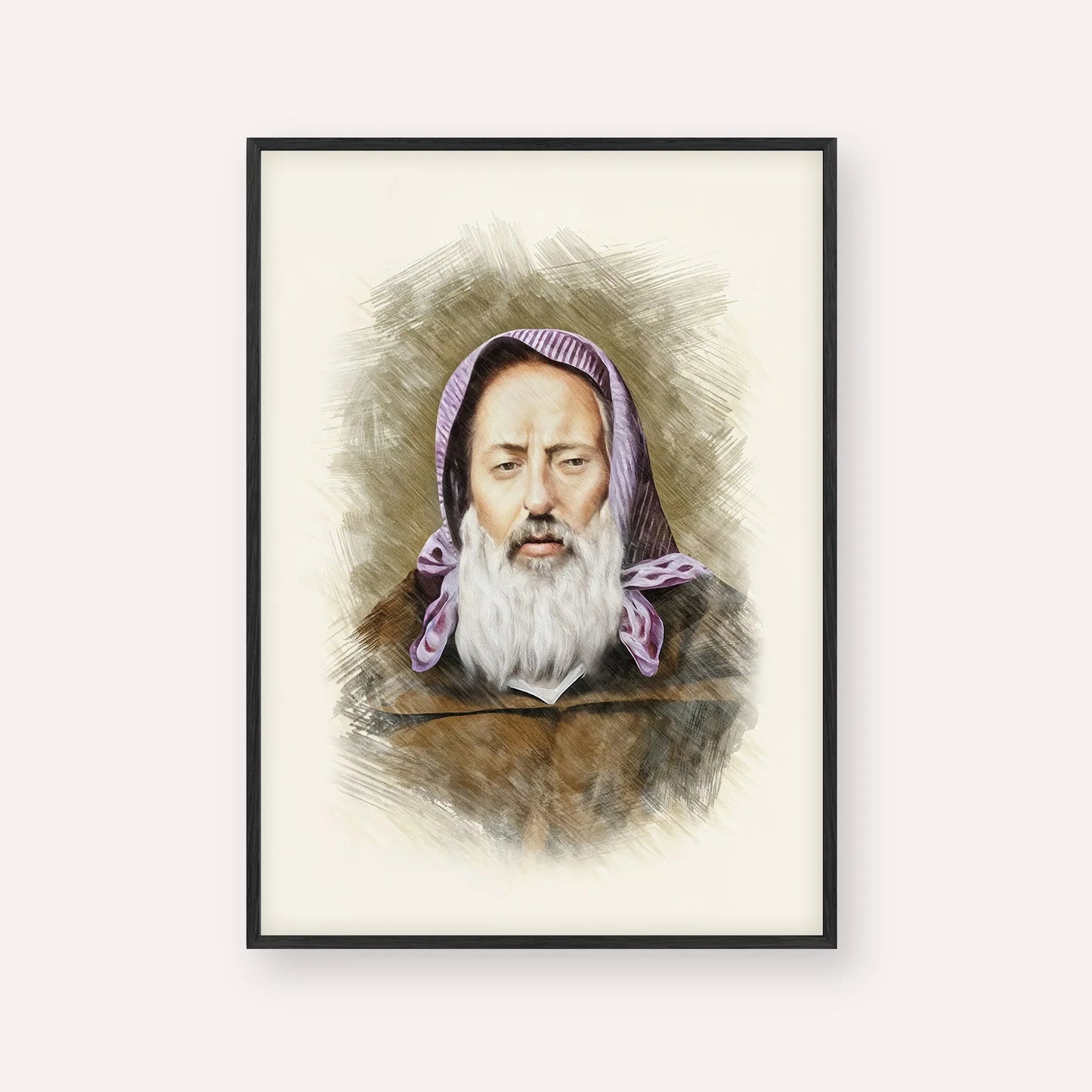 Rabbi Chaim Pinto – Black Frame Vertical | Jewish Wall Art, Gedolim Pictures
