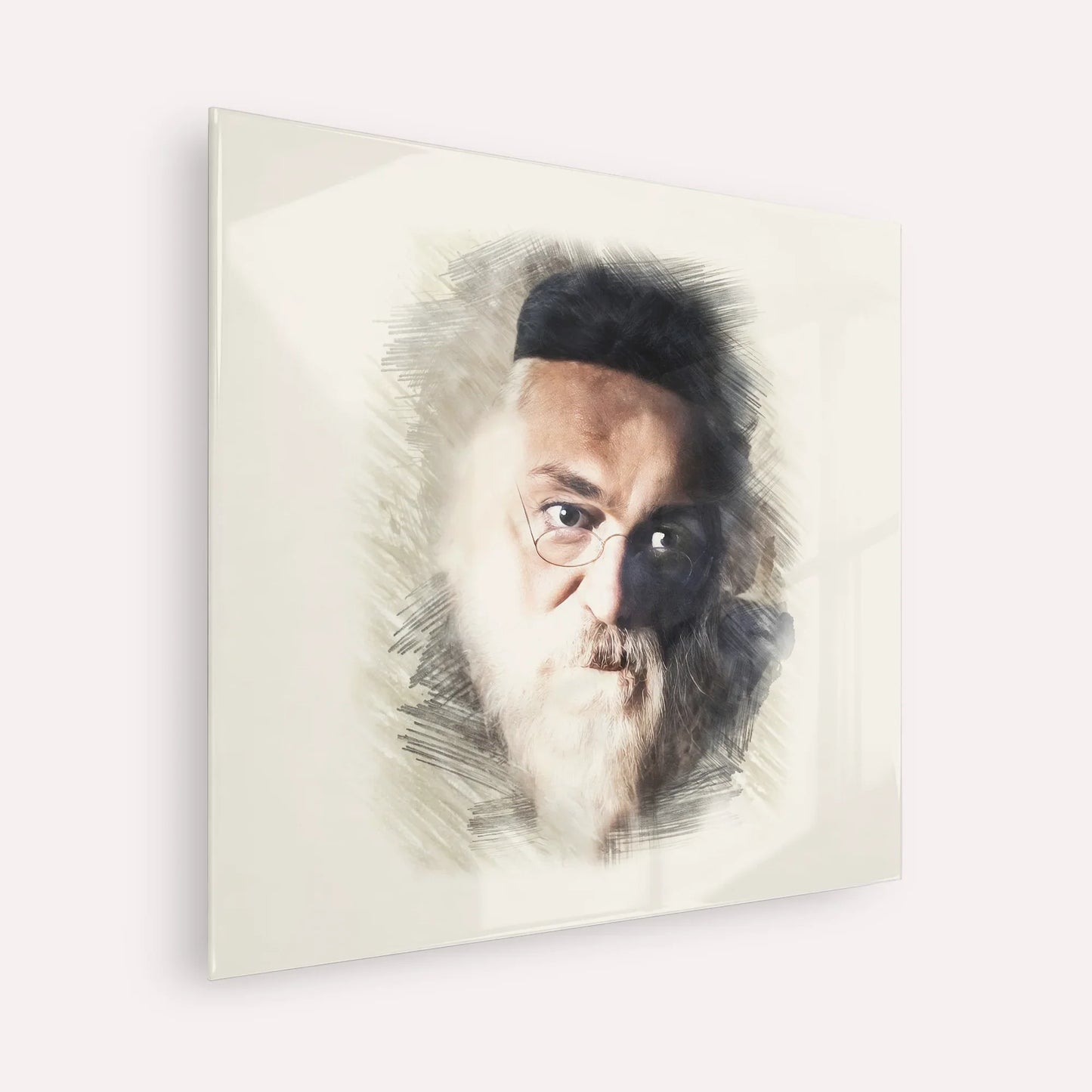 Rabbi Chaim Soloveitchik of Brisk – Acrylic Glass Square | Jewish Wall Art, Gedolim Pictures