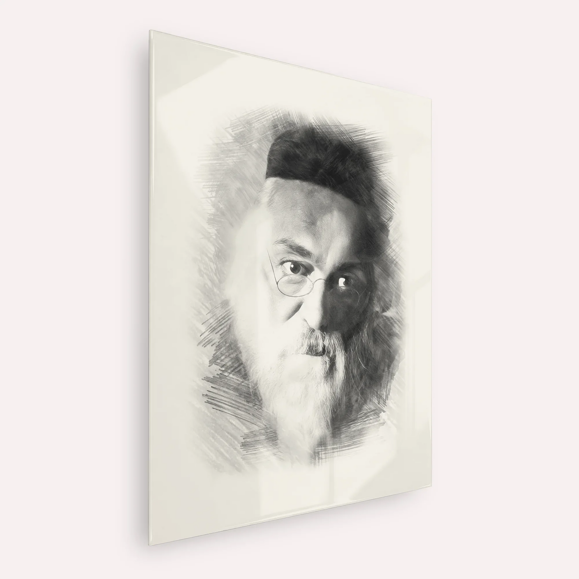 Rabbi Chaim Soloveitchik of Brisk – Black & White – Acrylic Glass Vertical | Jewish Wall Art, Gedolim Pictures