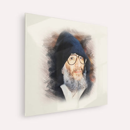 Rabbi Elazar Abuhatzeira (Baba Elazar) – Acrylic Glass Square | Jewish Wall Art, Gedolim Pictures