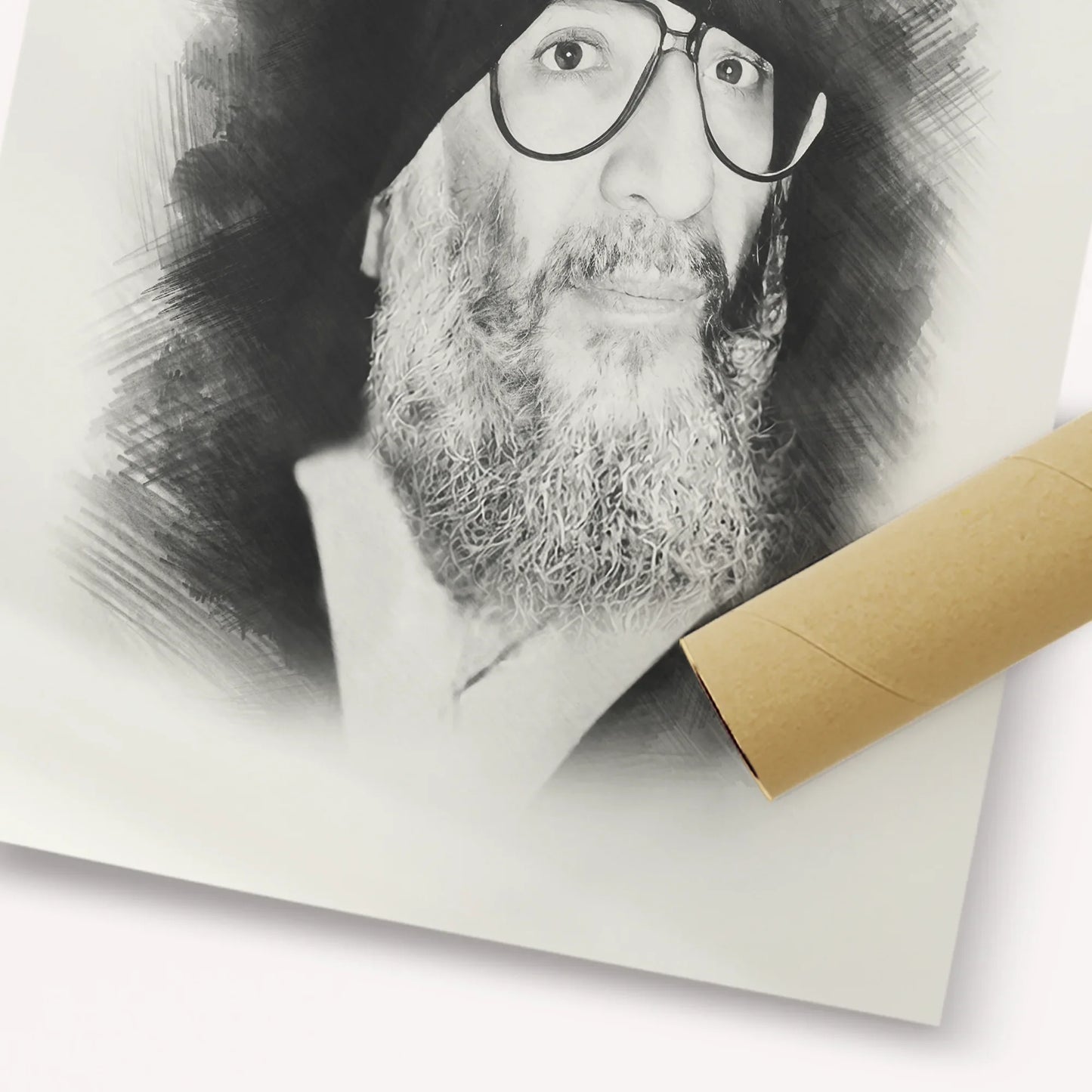Rabbi Elazar Abuhatzeira (Baba Elazar) – Black & White – Fine Art Print | Jewish Wall Art, Gedolim Pictures