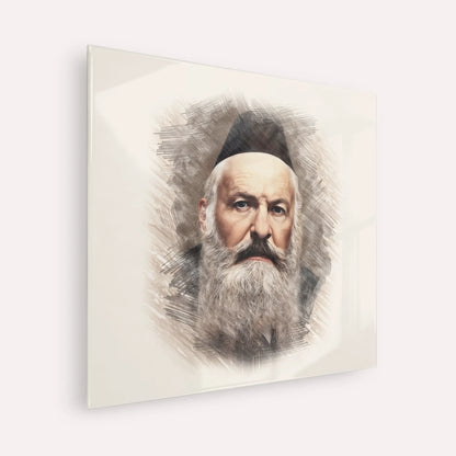 Rabbi Elchonon Wasserman – Acrylic Glass Square | Jewish Wall Art, Gedolim Pictures