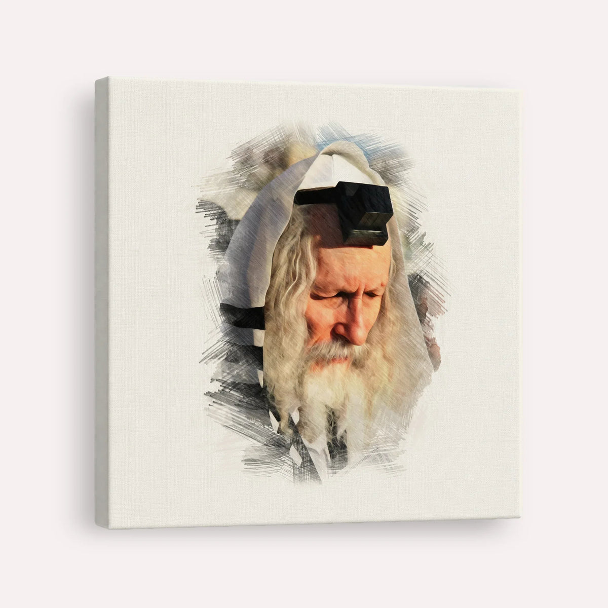 Rabbi Eliezer Berland – Canvas Square | Jewish Wall Art, Gedolim Pictures
