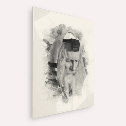 Rabbi Eliezer Berland – Black & White – Acrylic Glass Vertical | Jewish Wall Art, Gedolim Pictures