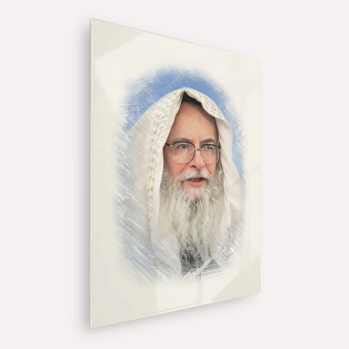 Rabbi Eliezer Shlomo Schick (Mohorosh) – Acrylic Glass Vertical | Jewish Wall Art, Gedolim Pictures