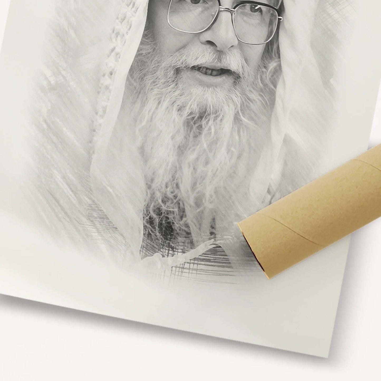 Rabbi Eliezer Shlomo Schick (Mohorosh) – Black & White – Fine Art Print | Jewish Wall Art, Gedolim Pictures