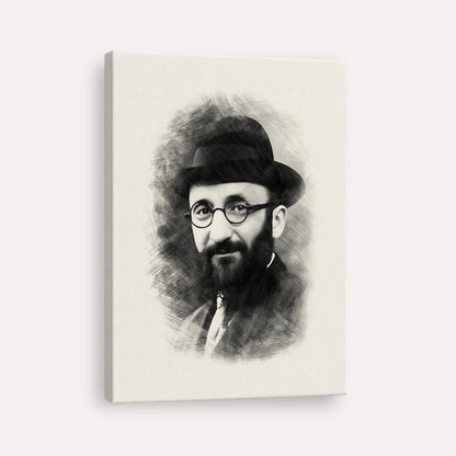 Rabbi Eliyahu Eliezer Dessler – Black & White – Canvas Vertical | Jewish Wall Art, Gedolim Pictures