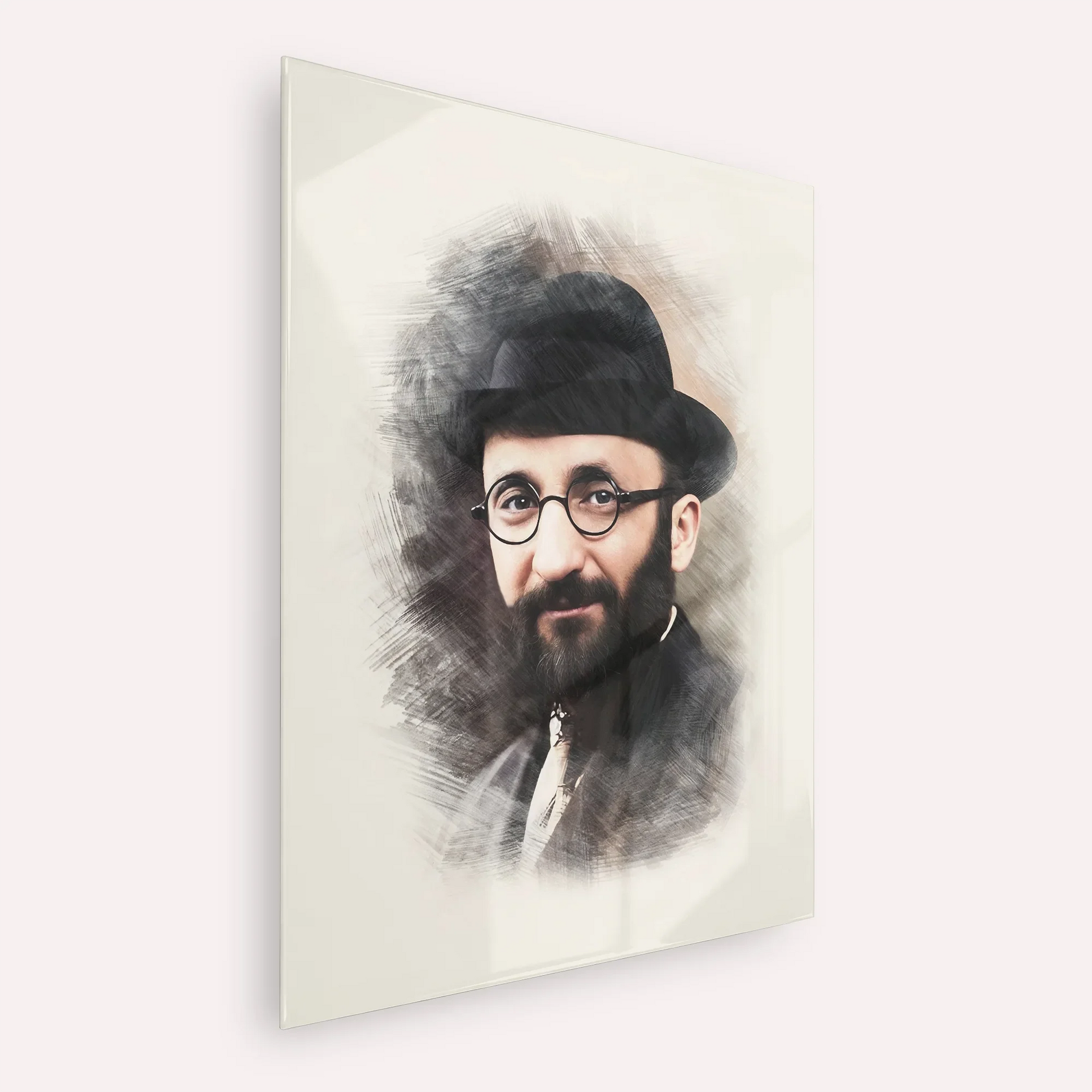 Rabbi Eliyahu Eliezer Dessler – Acrylic Glass Vertical | Jewish Wall Art, Gedolim Pictures
