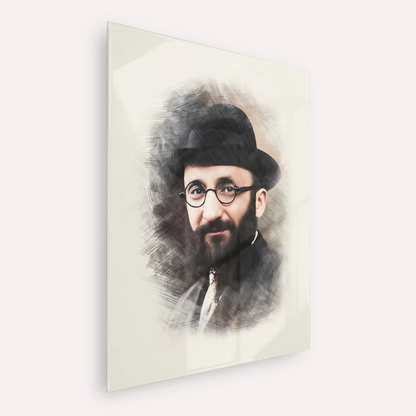 Rabbi Eliyahu Eliezer Dessler – Acrylic Glass Vertical | Jewish Wall Art, Gedolim Pictures