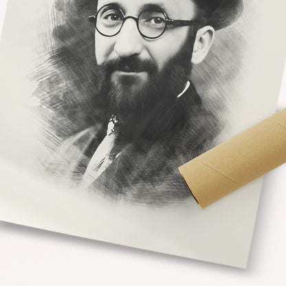 Rabbi Eliyahu Eliezer Dessler – Black & White – Fine Art Print | Jewish Wall Art, Gedolim Pictures