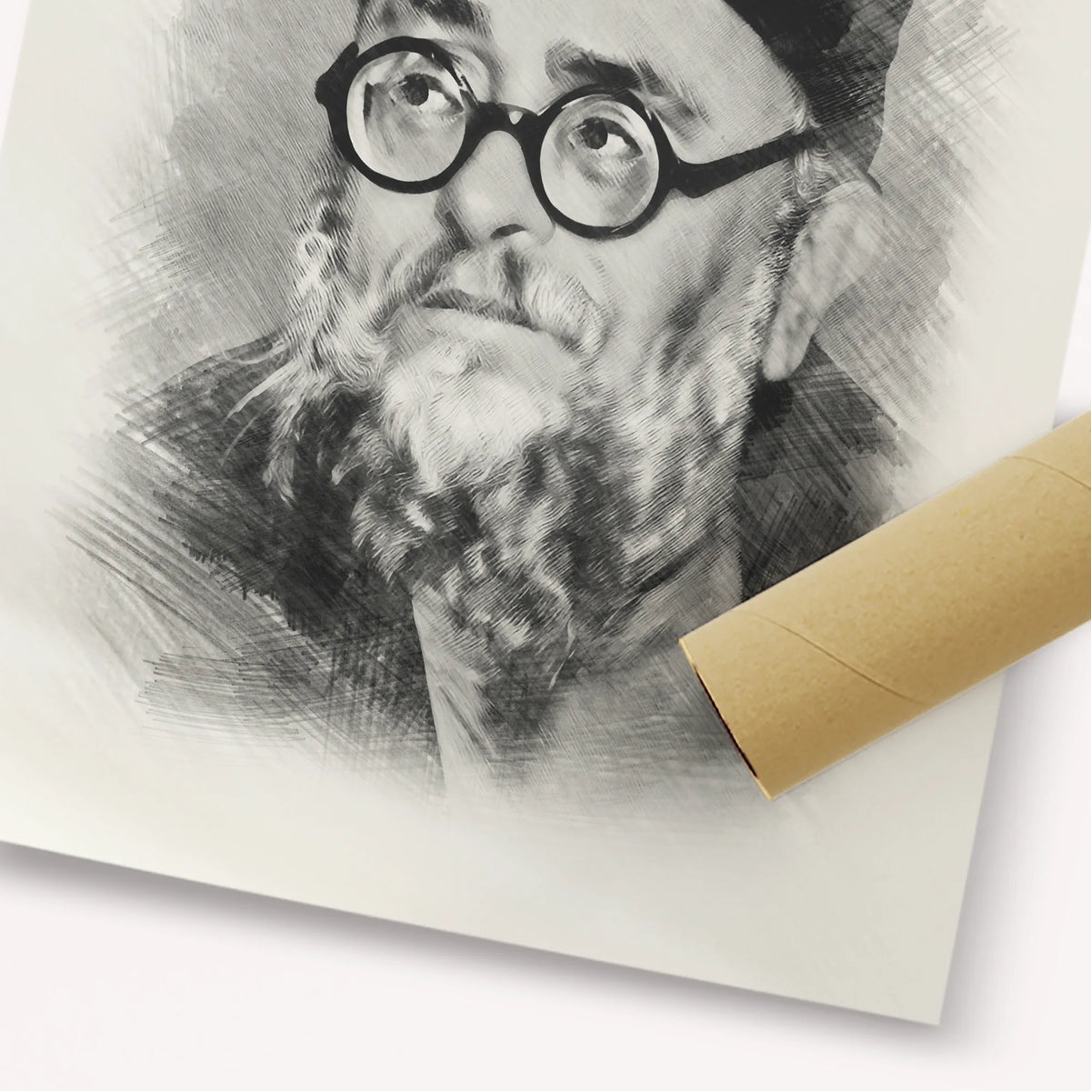 Rabbi Ezra Attiya – Black & White – Fine Art Print | Jewish Wall Art, Gedolim Pictures