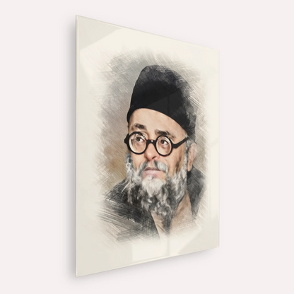 Rabbi Ezra Attiya – Acrylic Glass Vertical | Jewish Wall Art, Gedolim Pictures