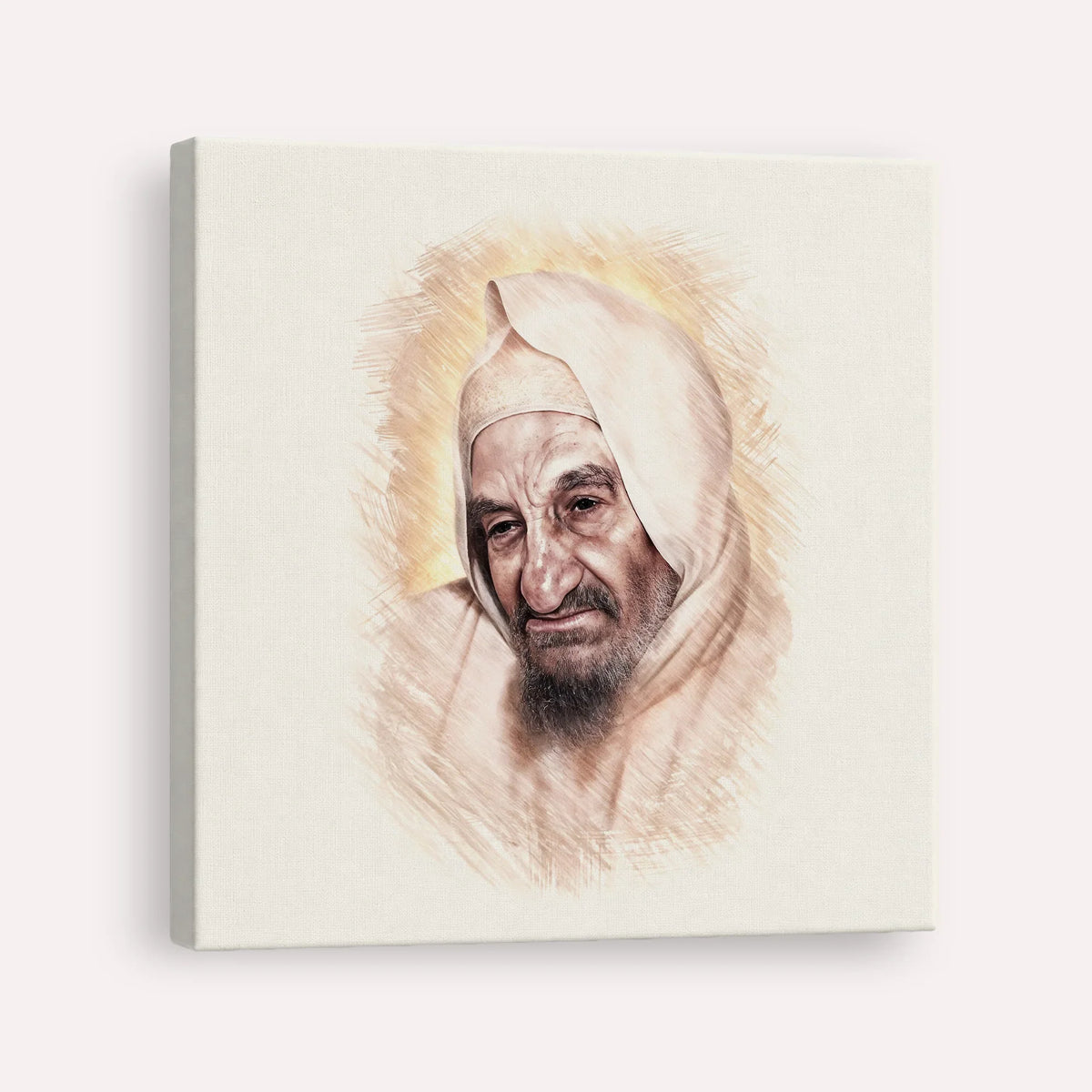 Rabbi Israel Abuhatzeira (Baba Sali) – Canvas Square | Jewish Wall Art, Gedolim Pictures