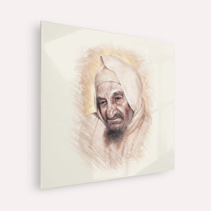 Rabbi Israel Abuhatzeira (Baba Sali) – Acrylic Glass Square | Jewish Wall Art, Gedolim Pictures