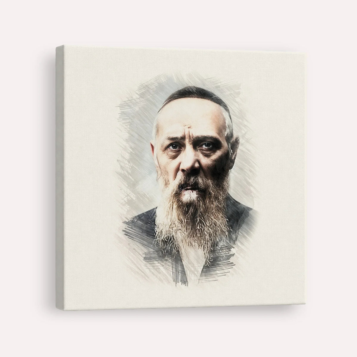Rabbi Levi Yitzchak Schneerson – Canvas Square | Jewish Wall Art, Gedolim Pictures