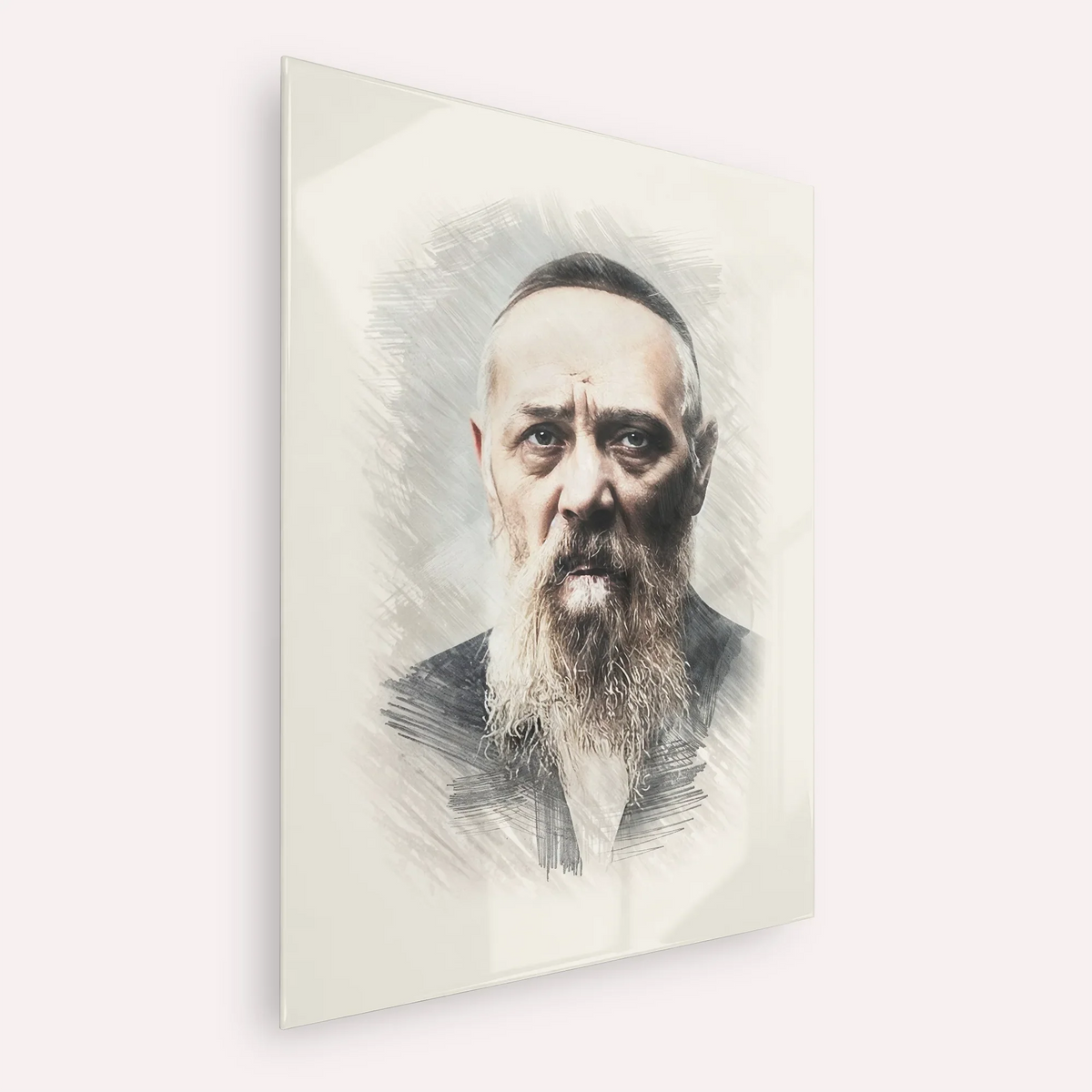 Rabbi Levi Yitzchak Schneerson – Acrylic Glass Vertical | Jewish Wall Art, Gedolim Pictures