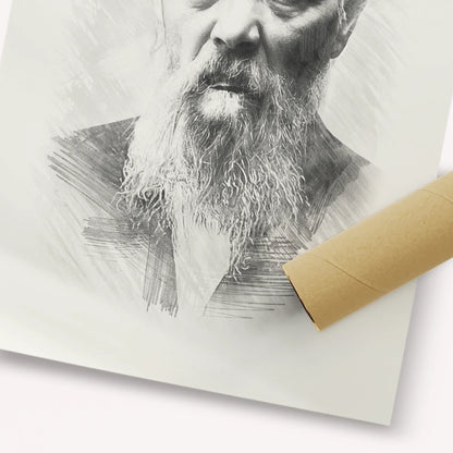 Rabbi Levi Yitzchak Schneerson – Black & White – Fine Art Print | Jewish Wall Art, Gedolim Pictures