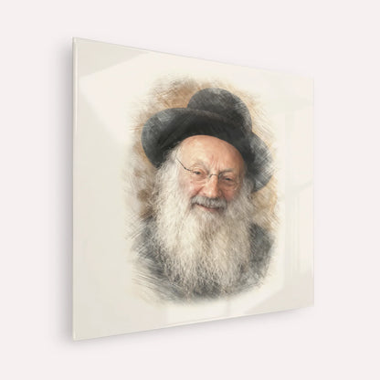 Rabbi Matisyahu Salomon – Acrylic Glass Square | Jewish Wall Art, Gedolim Pictures