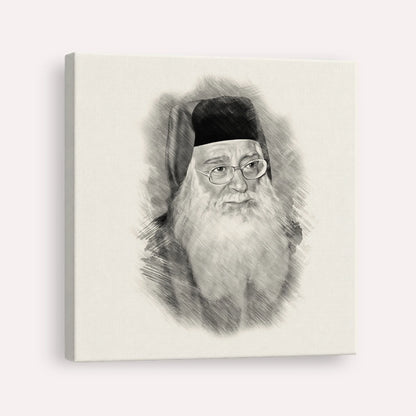 Rabbi Meir Abuhatzeira (Baba Meir) – Black & White – Canvas Square | Jewish Wall Art, Gedolim Pictures