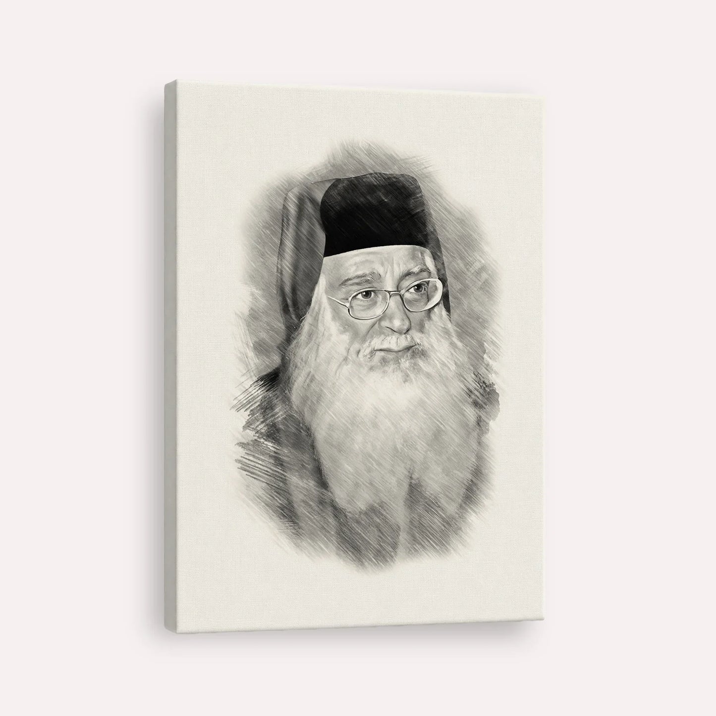 Rabbi Meir Abuhatzeira (Baba Meir) – Black & White – Canvas Vertical | Jewish Wall Art, Gedolim Pictures