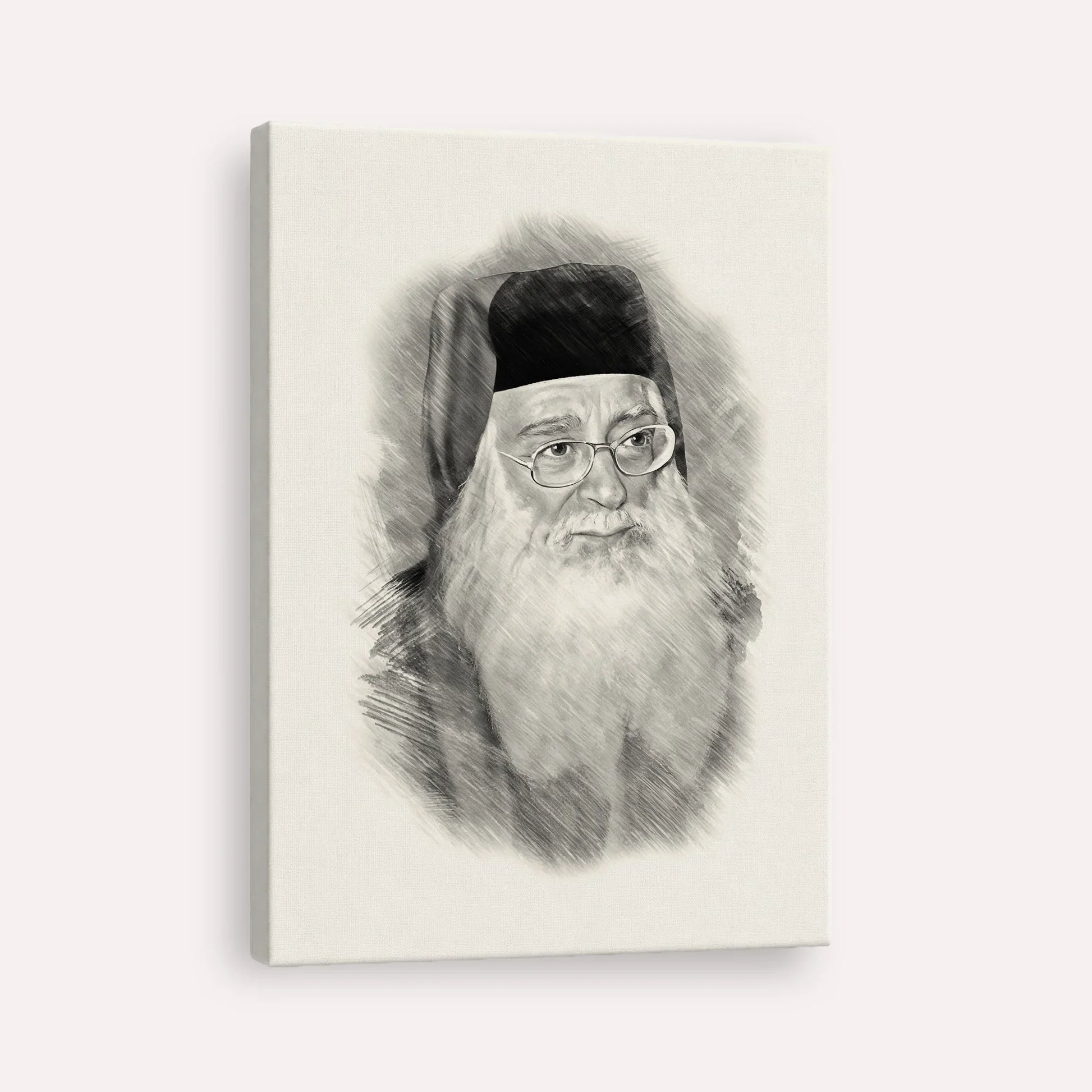 Rabbi Meir Abuhatzeira (Baba Meir) – Black & White – Canvas Vertical | Jewish Wall Art, Gedolim Pictures
