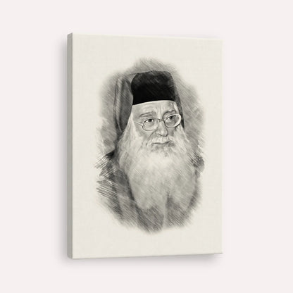 Rabbi Meir Abuhatzeira (Baba Meir) – Black & White – Canvas Vertical | Jewish Wall Art, Gedolim Pictures