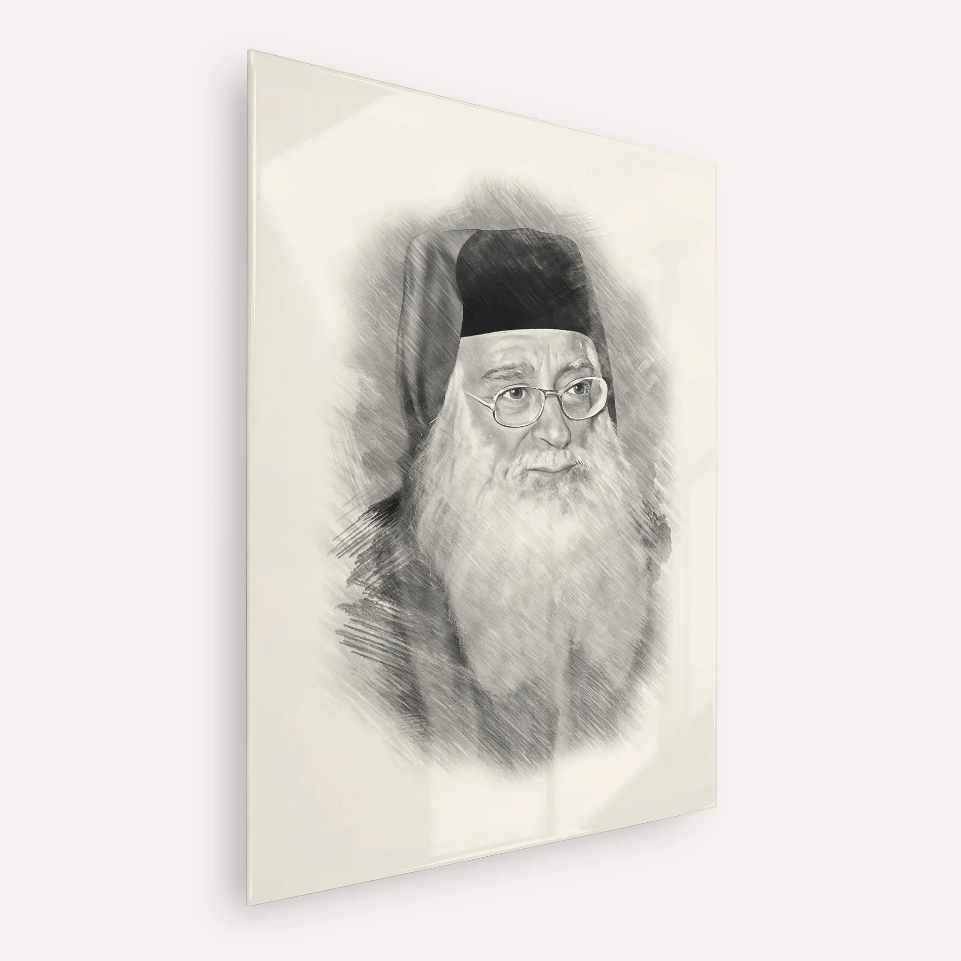 Rabbi Meir Abuhatzeira (Baba Meir) – Black & White – Acrylic Glass Vertical | Jewish Wall Art, Gedolim Pictures