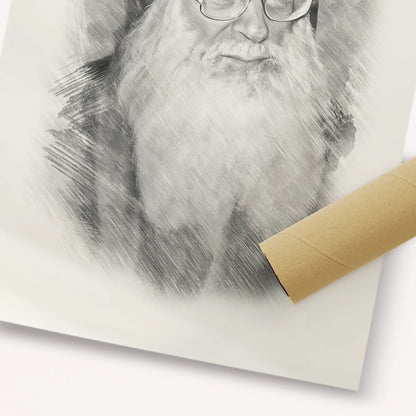 Rabbi Meir Abuhatzeira (Baba Meir) – Black & White – Fine Art Print | Jewish Wall Art, Gedolim Pictures